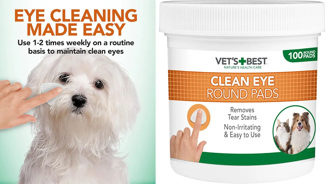 Chollo Pack de 100 almohadillas de limpieza de ojos para perros y gatos Vet’s Best por sólo 2,84€ (-66%)