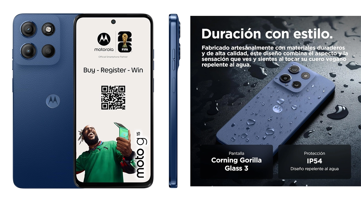 Chollo Motorola Moto g15 24 GB + 256 GB por sólo 119€ con envío gratis (40% de descuento)