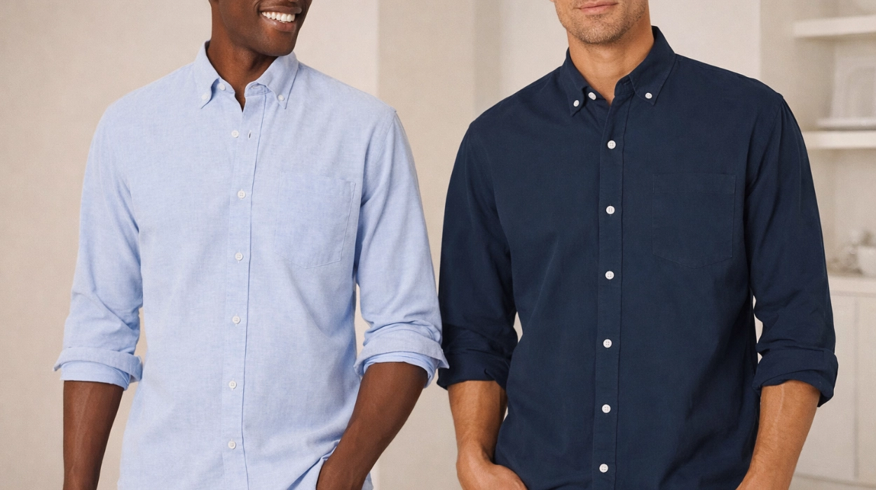 Chollo Camisas Oxford Amazon Essentials de manga larga y ajuste normal para hombre por sólo 19,95€ (15% de descuento)