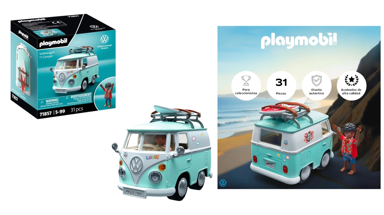 Chollo PLAYMOBIL Collector Cars Volkswagen T1 Camper por sólo 15,11€ (24% de descuento)