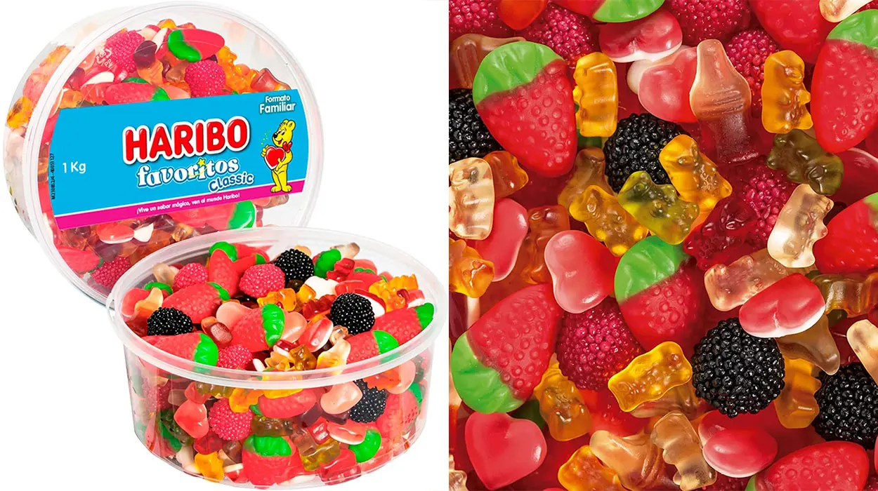 Chollo Tarro de gominolas Haribo Favoritos Classic de 1 kg por sólo 6,84€ (-47%)