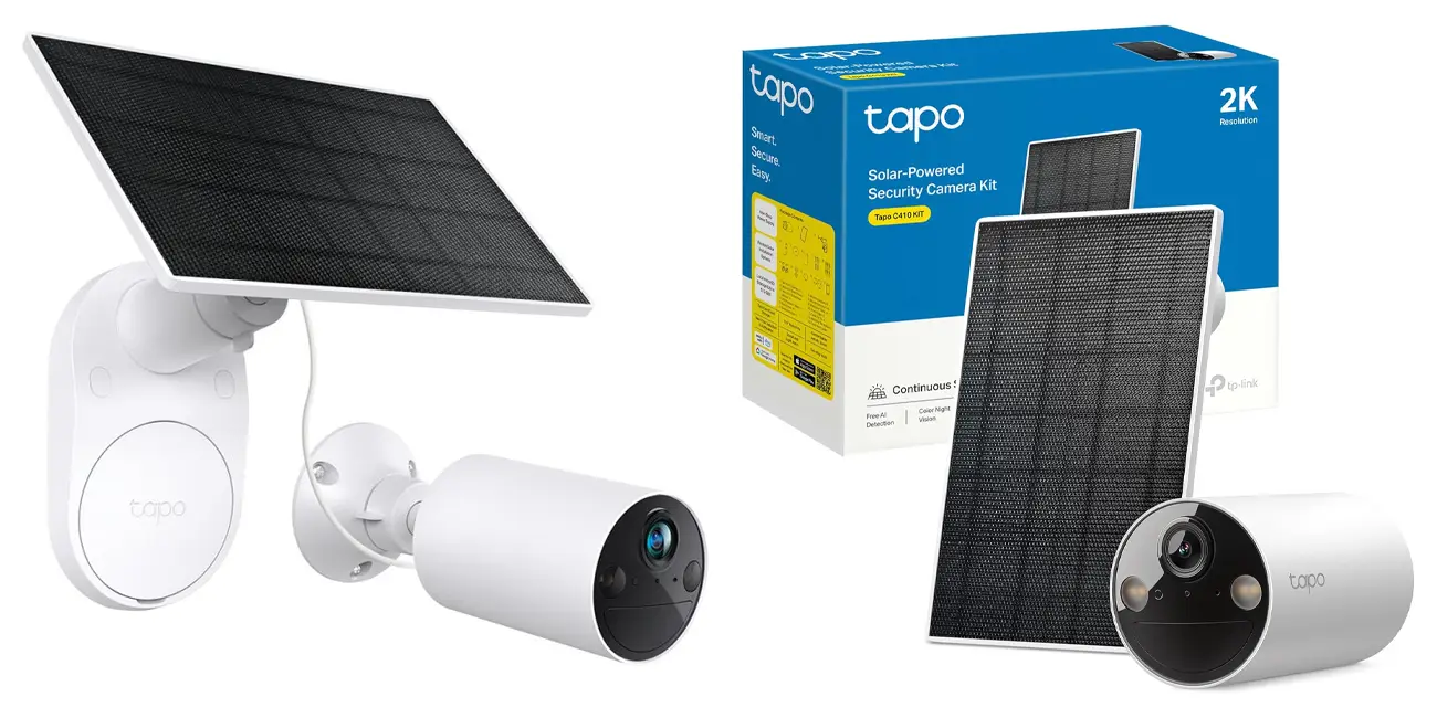 Chollo Kit cámara de exterior TP-Link Tapo C410 con panel solar por sólo 49,99€ con envío gratis (-34%)