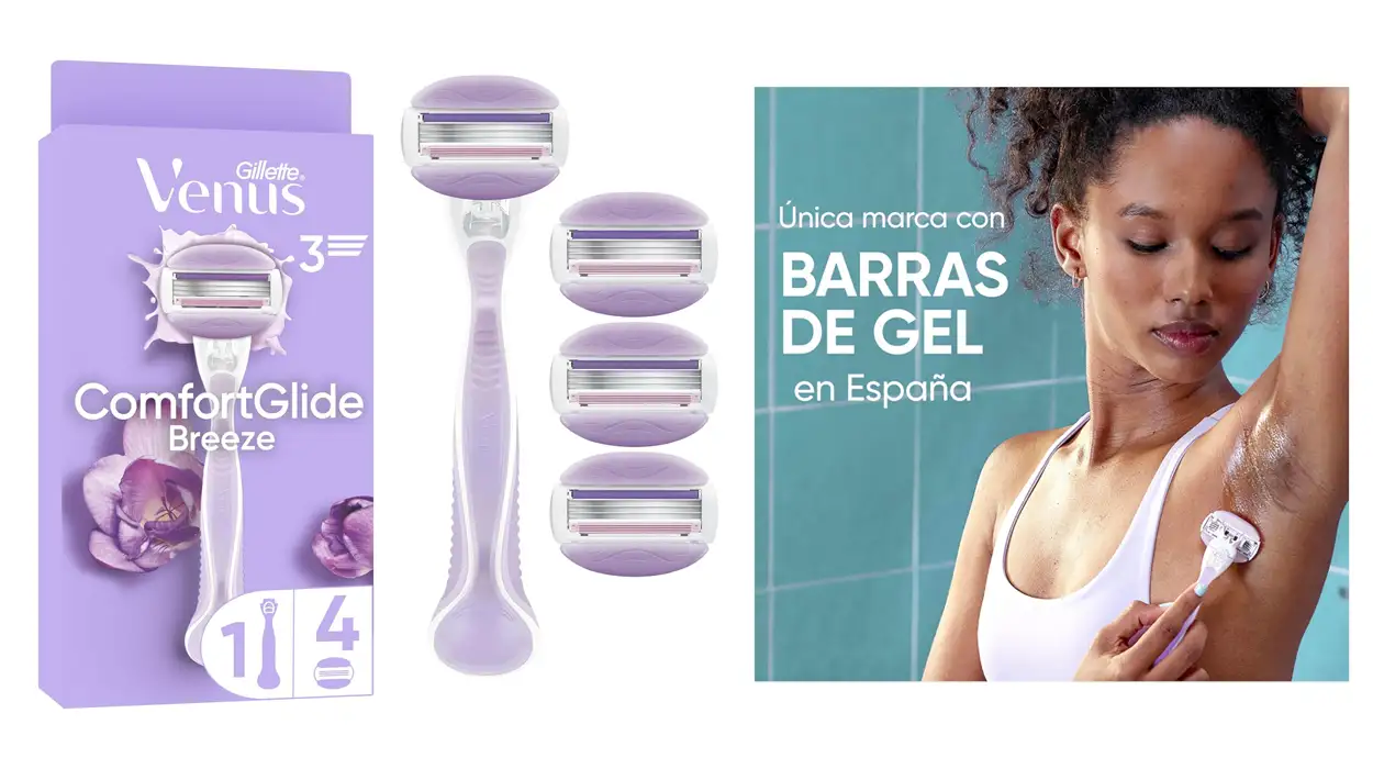 Chollo Maquinilla Gillette Venus ComfortGlide Breeze con 4 recambios por sólo 11,99€ (-29%)