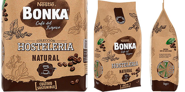 Chollo Café en grano natural Bonka Hostelería de 1 kg por sólo 14,40€ (15% de descuento)