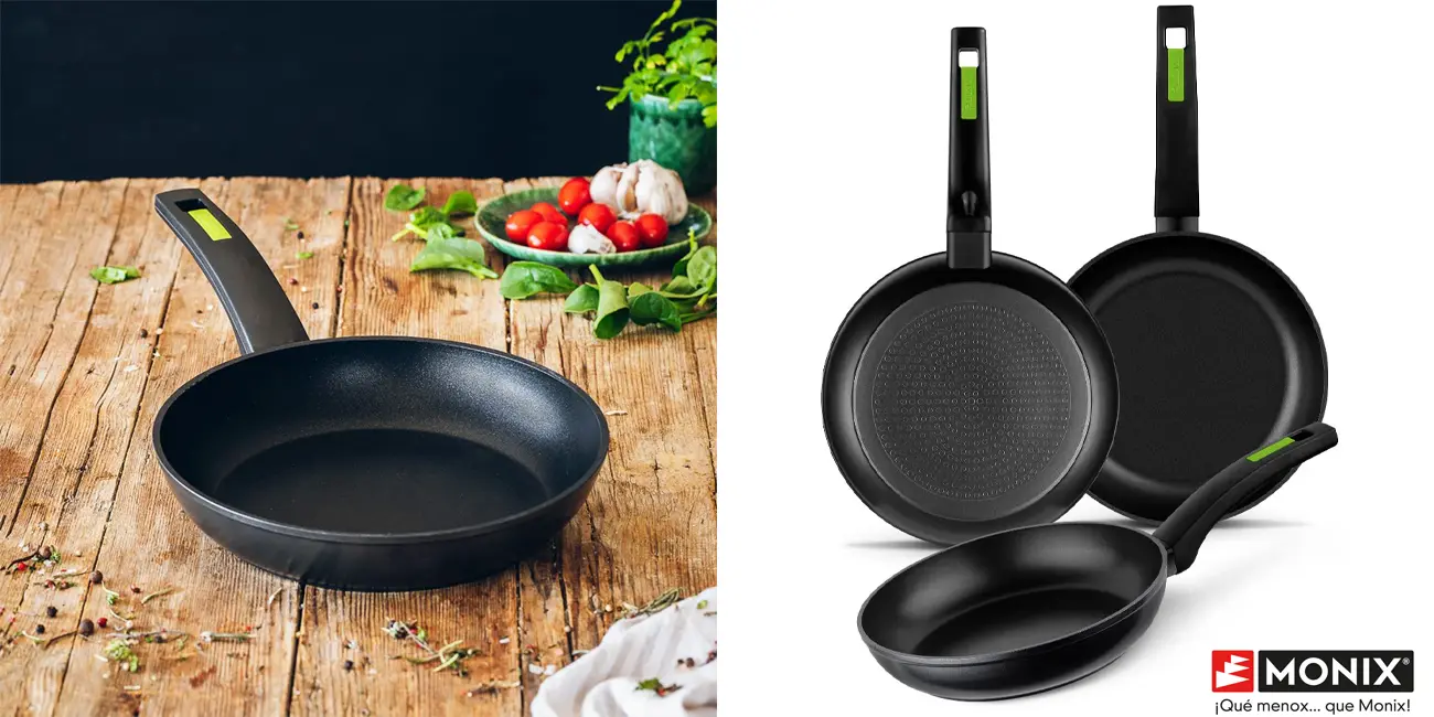 Chollo Pack de 3 sartenes Monix Green de 18, 22 y 26 cm por sólo 26,54€ con cupón y envío gratis (-30%)