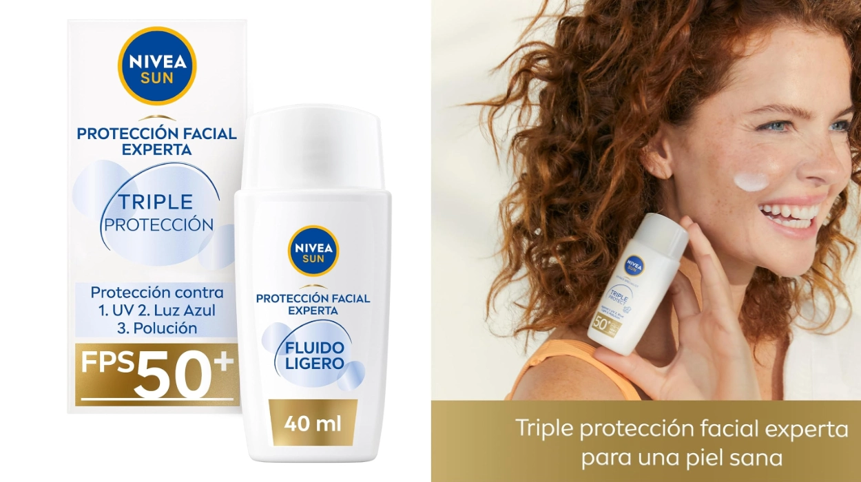 Chollo Crema solar facial NIVEA SUN Triple Protección FP50+ con ácido hialurónico por sólo 7,55€ (46% de descuento)