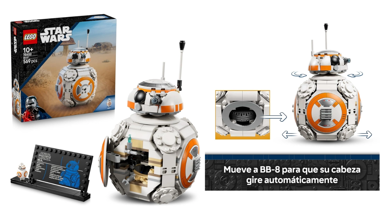Chollo Set LEGO Star Wars 75452 Droide Astromecánico BB-8 por sólo 67,49€ con envío gratis (25% de descuento)