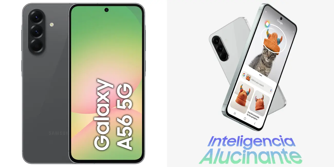 Chollo Samsung Galaxy A56 5G de 256 GB por sólo 233,89€ con cupón y envío gratis (-56%)