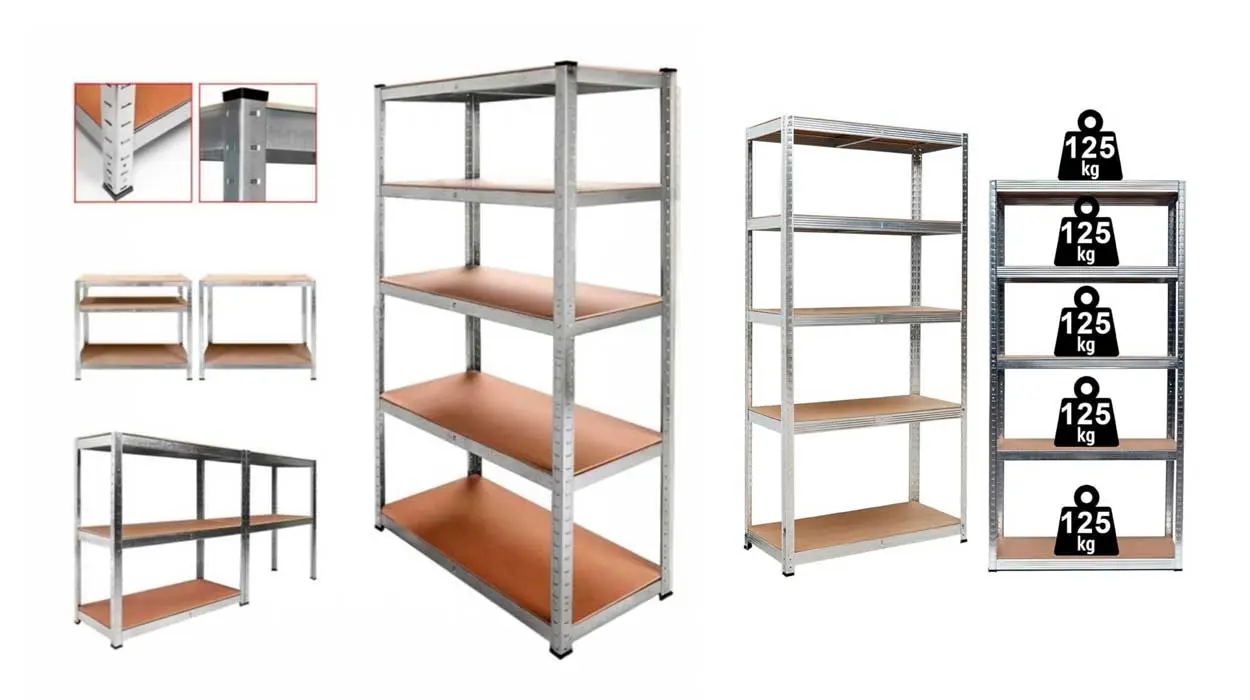 Chollazo Pack 2 estanterías galvanizadas de 5 baldas por sólo 27,79€ con cupón y envío gratis (-44%)