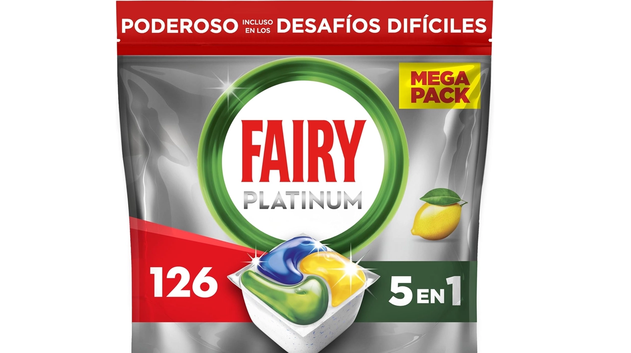 Chollo Pack x126 Lavavajillas Fairy Platinum All in One Limón por sólo 19,99€ (-43%) ¡16 céntimos cada lavado!