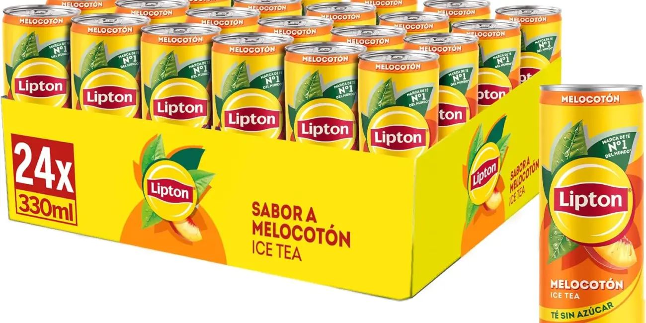 Chollo Pack x24 Té helado Lipton Sin Azúcar con sabor a melocotón de 33 cl por sólo 12€ (-49%) ¡0,50€ cada lata!