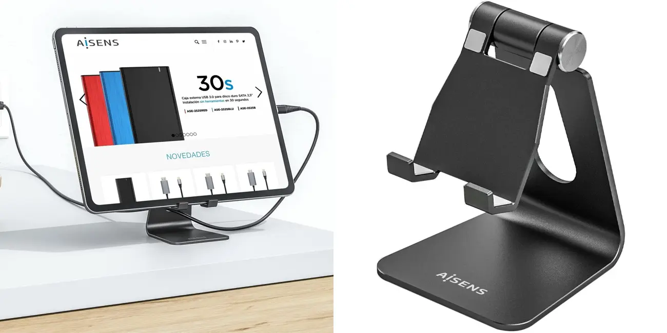 Chollo Soporte ajustable Aisens para smartphone o tablet por sólo 3,59€ (-18%)