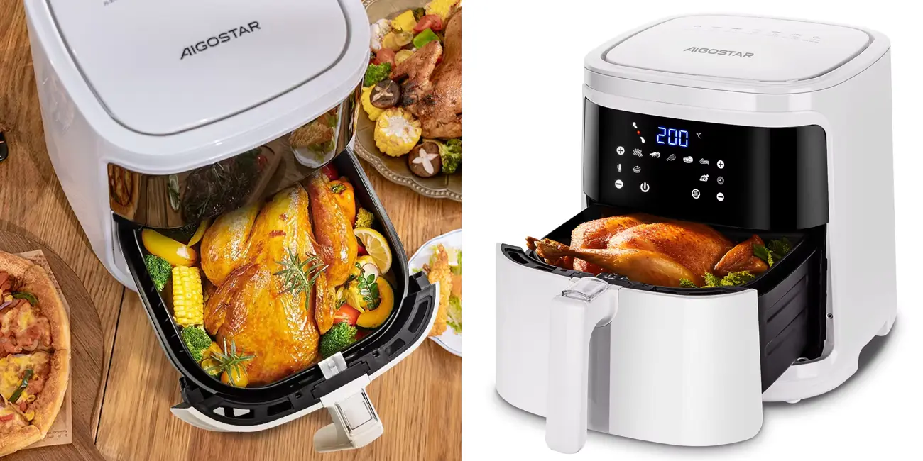 Chollo Freidora de aire Aigostar Cube Smart de 7 litros por sólo 34€ con cupón y envío gratis (-69%)