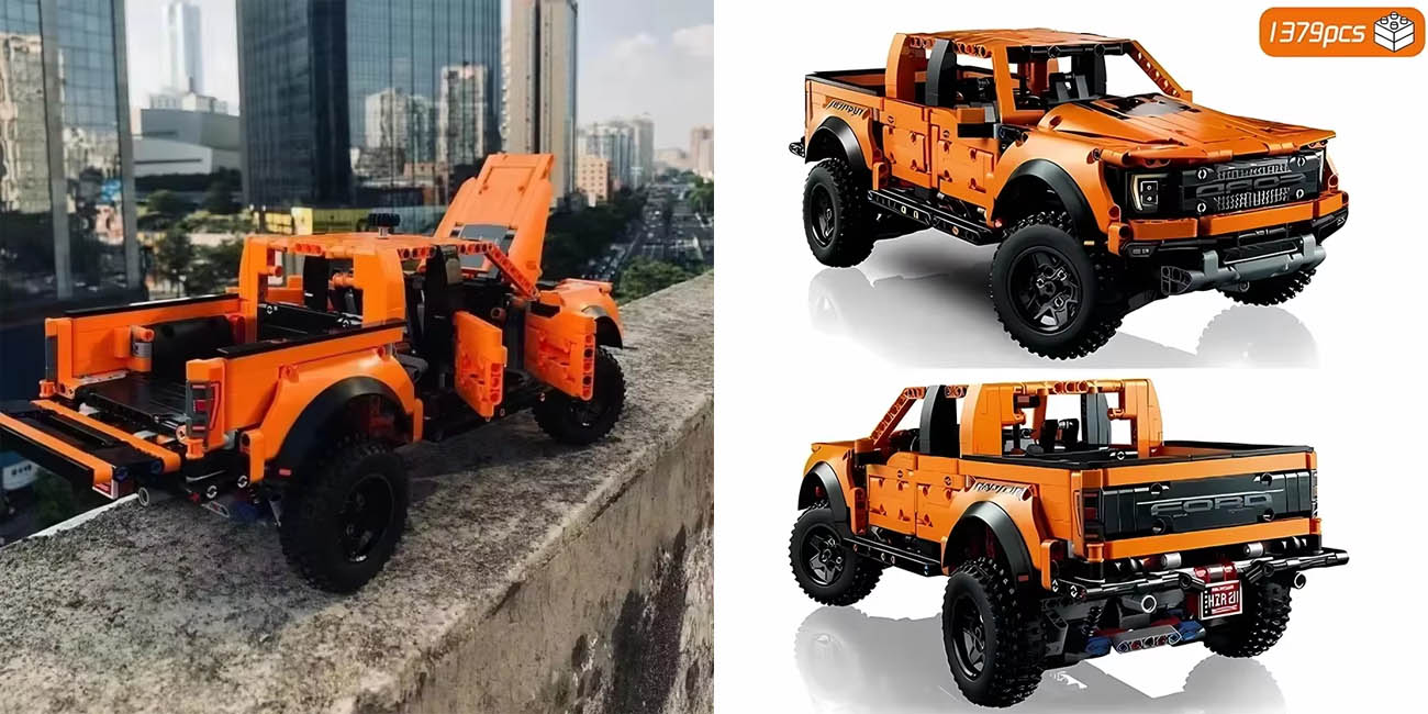 Chollo Set construcción Ford F150 estilo LEGO por sólo 14,58€ con cupón y envío gratis (65%)