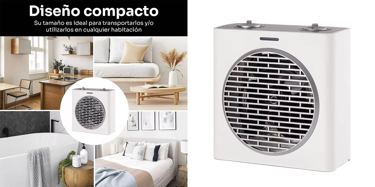 Chollo Calefactor eléctrico Mellerware Homy! 2000W por sólo 19,06€ con cupón y envío gratis (-56%)