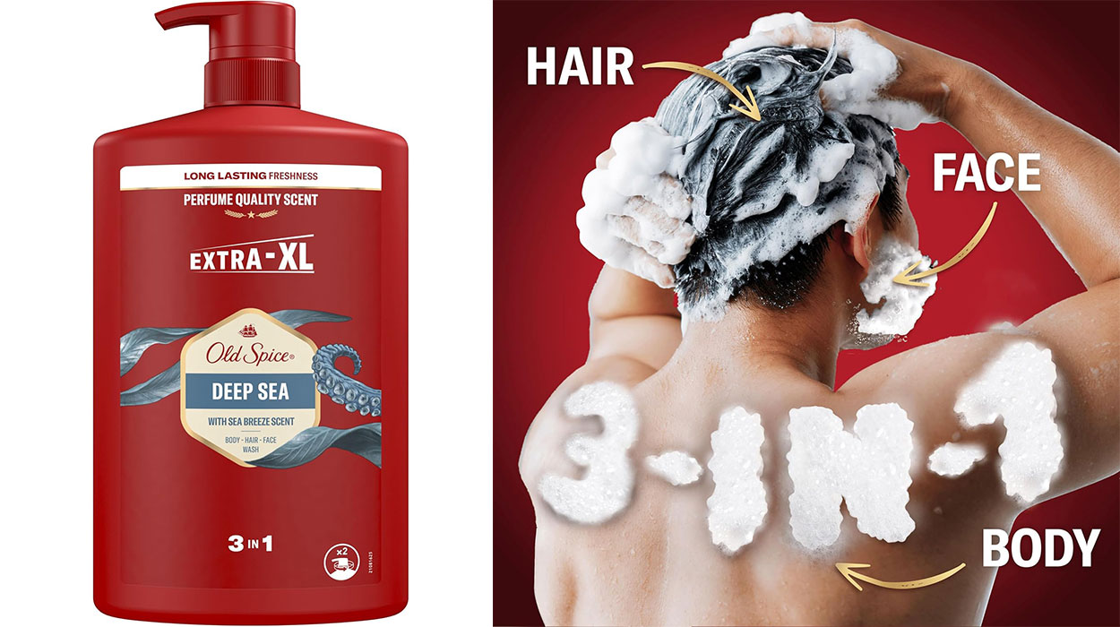Chollo Pack x2 Gel Old Spice Deep Sea 3 en 1 Extra-XL para hombre de 1.000 ml (2 litros en total) por sólo 10,99€ (-30%)