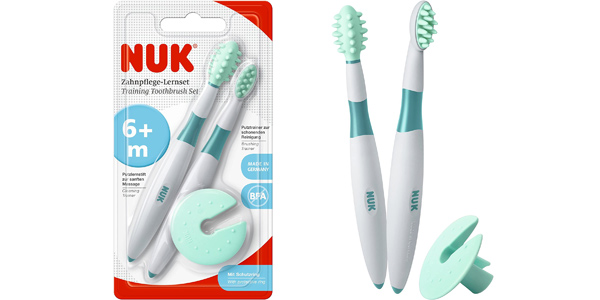 Chollo Conjunto de 2 piezas para aprendizaje Dental Nuk por sólo 5,49€ (49% de descuento)