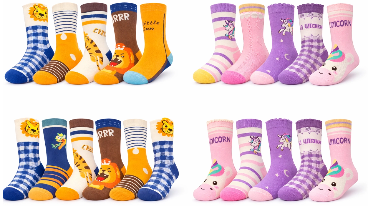 Aquí tienes un pack de 10 pares de calcetines coloridos para niños en un montón de tallas y modelos por sólo 1,50€ el par ¡Geniales!