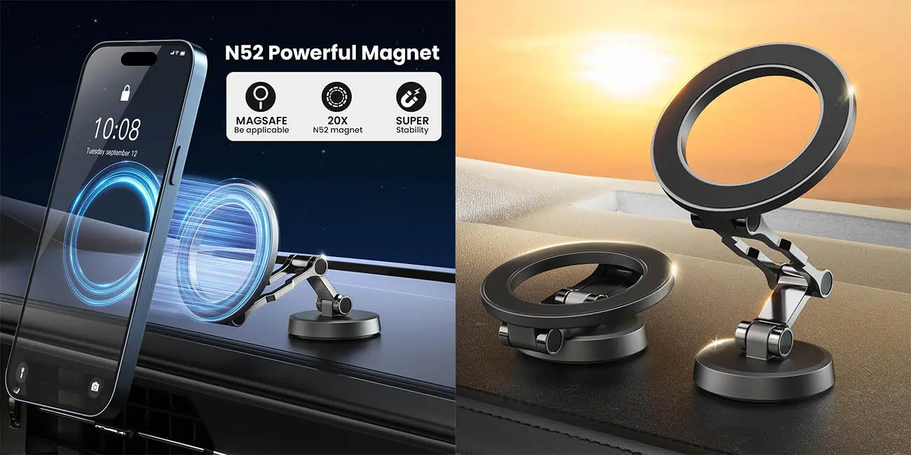 Amazon HUNDE el precio de este soporte de móvil para coche AONOKA magnético con MagSafe