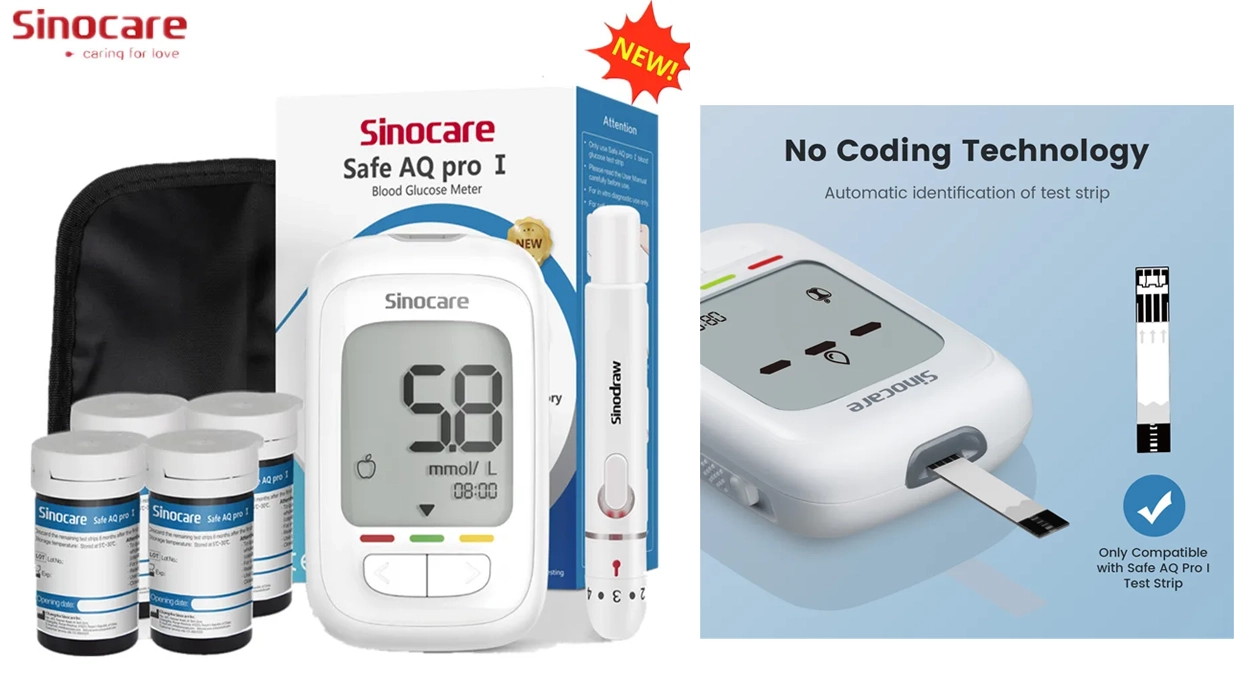 Chollo Medidor de glucosa en sangre Sinocare Safe AQ Pro por sólo 9,60€ con envío gratis (75% de descuento)