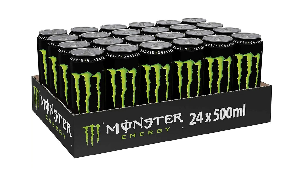 Chollo Pack de 24 latas Monster Energy Original de 500 ml por sólo 22,88€ con cupón y envío gratis (-46%) ¡0,96€ cada una!
