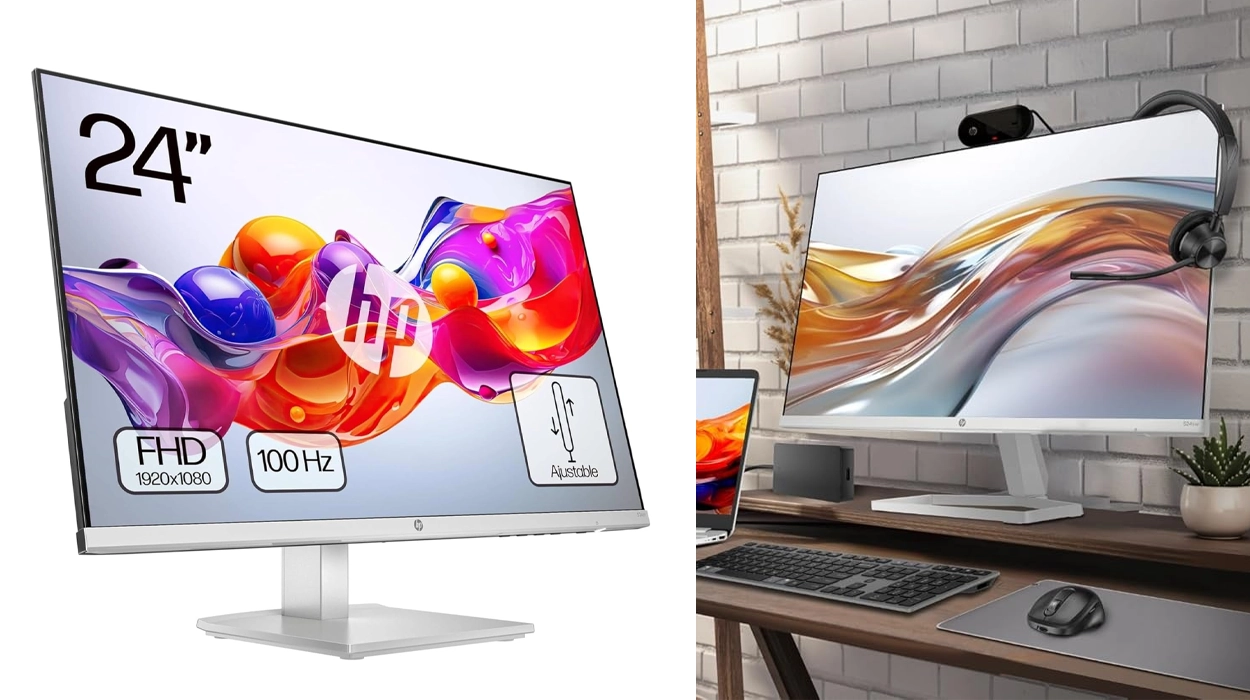 Disfruta de la calidad de imagen de este monitor HP 524sh de 23.8″ IPS 100 Hz con marcos finos y altura ajustable que cae a 99€ (-45%)