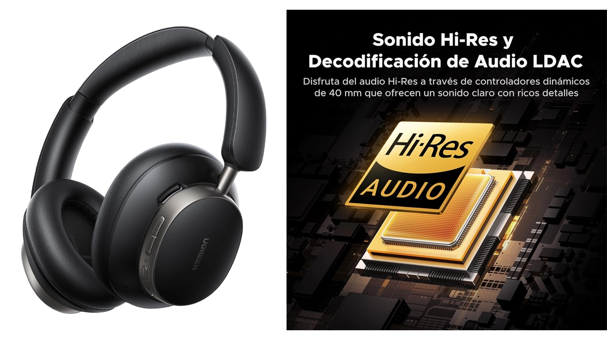 Chollo Auriculares UGREEN Studio Pro Bluetooth con cancelación activa de ruido por sólo 38,99€ con envío gratis (40% de descuento)