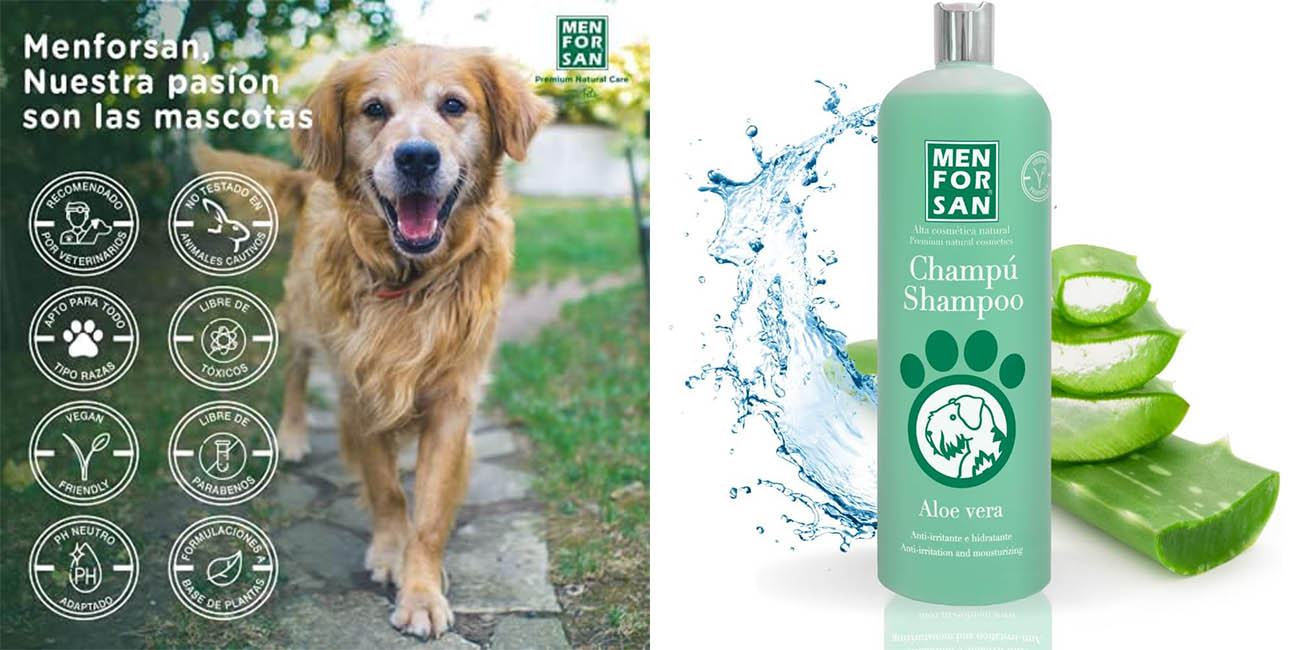 Chollo Champú para perros Menforsan Aloe Vera por sólo 9,10€ (23% de descuento)