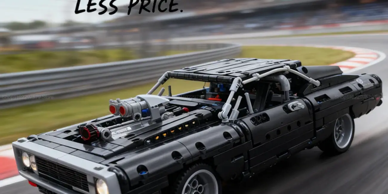 Construye el mítico Dodge Charger de Dominic Toretto de Fast and Furious con este set tipo LEGO de 1.077 piezas a un precio de risa