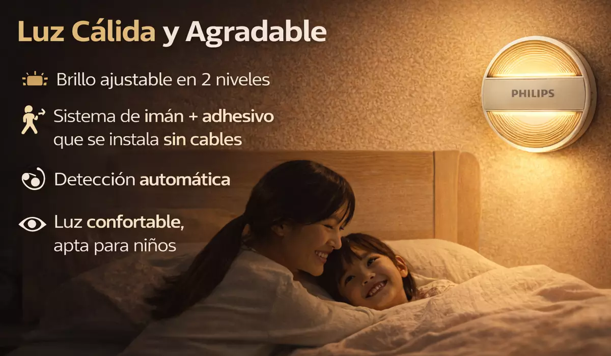 Chollo Luz nocturna Philips MyLiving DIANAII con sensor de movimiento y batería recargable por sólo 12,19€ con cupón y envío gratis (-68%)