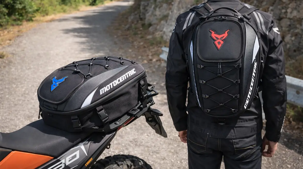 Chollo Bolsa trasera Motocentric de 37l para moto por sólo 15,69€ con cupón y envío gratis (-73%)