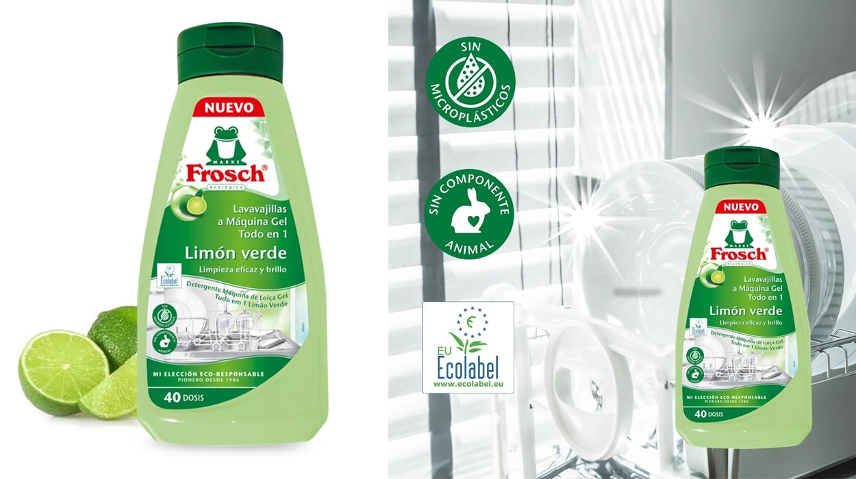 Chollo Lavavajillas a Máquina Frosch Gel Todo en 1 con Limón Verde de 650 ml por sólo 5,89€ con cupón (39% de descuento)