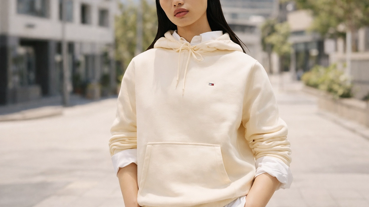 Chollo Sudadera con capucha Tommy Jeans Flag Regular Fit para mujer por sólo 57,56€ con envío gratis (28% de descuento)