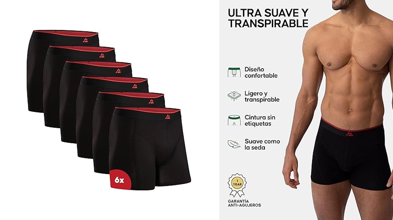 Estos son los boxers de bambú que arrasan por su suavidad y transpirabilidad: Danish Endurance a sólo 5,66€ cada uno
