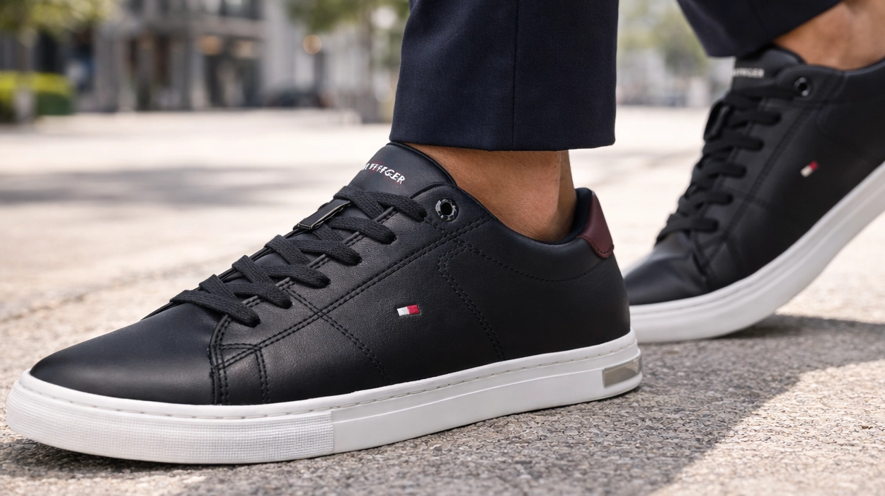 Chollo Zapatillas Tommy Hilfiger baskets Essential leather para hombre por sólo 50,49€ con envío gratis (54% de descuento)