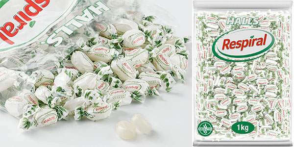Chollo Bolsa de caramelos duros Halls Respiral de eucalipto y mentol de 1.000 g por sólo 6,90€ (-42%)