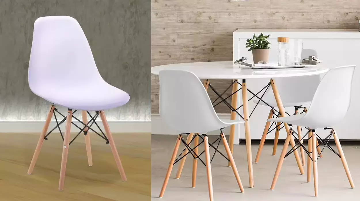 Chollo Pack x4 sillas retro estilo nórdico con patas de madera por sólo 49,14€ con cupón y envío gratis (-38%) ¡10€ cada una!