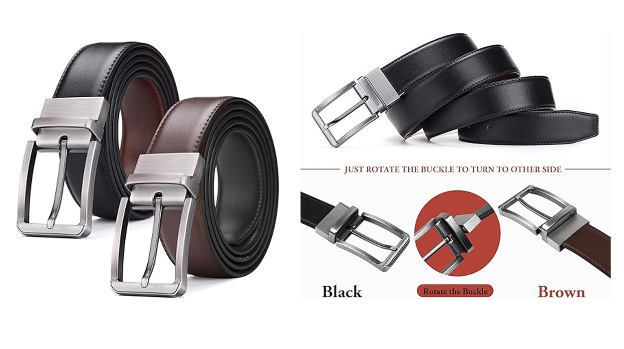 2 cinturones en 1 gastando poquísimo: Llévate este cinturón de cuero reversible para hombre por menos de 10€