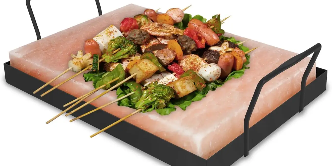 Chollo Piedra de sal XXL para barbacoa con placa de hierro por sólo 35,05€ con envío gratis (22% de descuento)