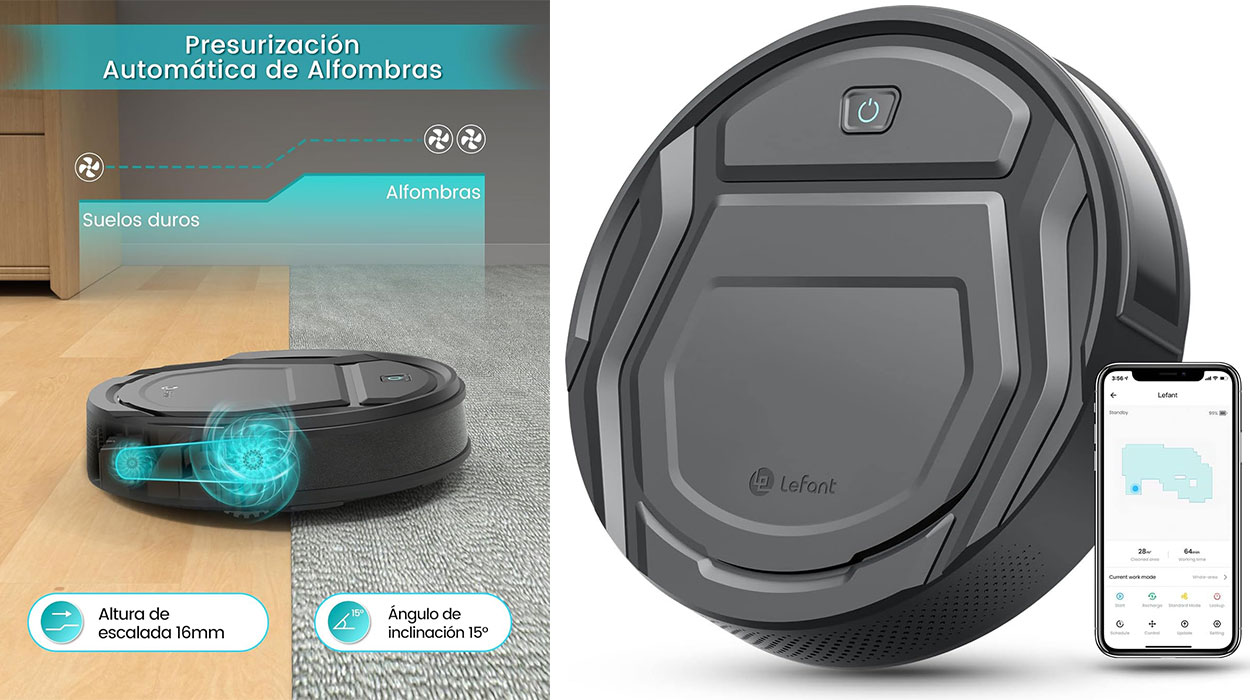 Chollo Robot aspirador Lefant M210 Pro compatible con Alexa por sólo 89,98€ con envío gratis (-74%)