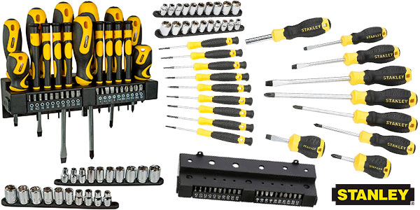 Chollo Set de destornilladores y puntas de 57 piezas Stanley STHT0-62143 por sólo 21,43€ (-50%)