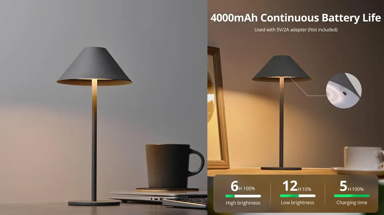 Chollo Lámpara de mesa LED Bojim recargable y táctil con brillo regulable por sólo 17,03€ (-34%)