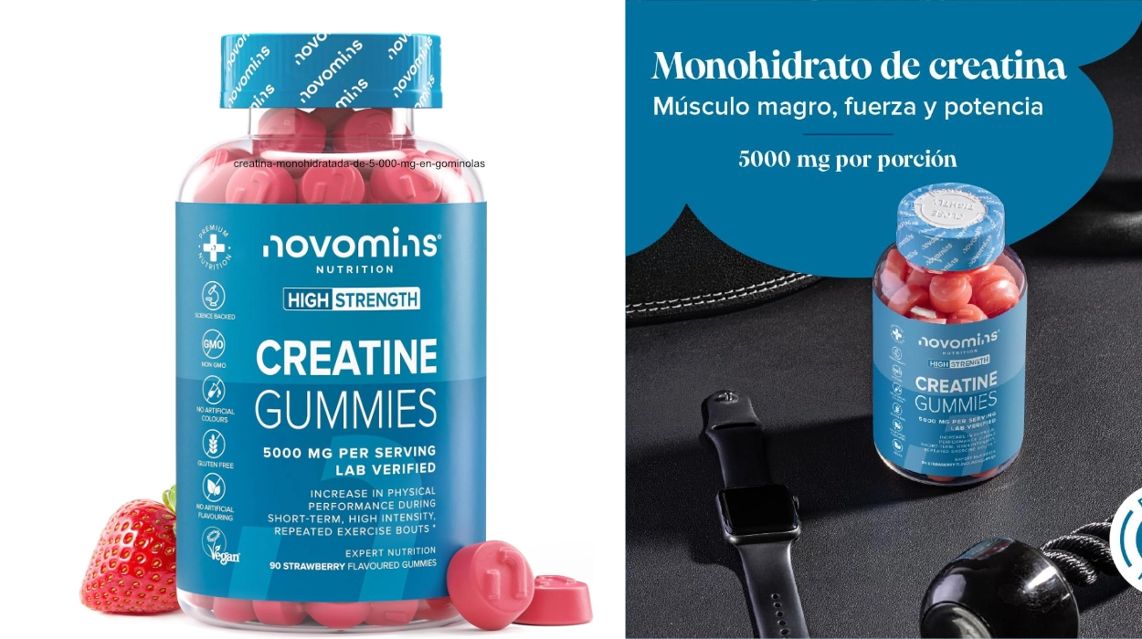 Chollo Creatina Monohidratada de 5.000 mg en gominolas por sólo 23,74€ (14% de descuento)