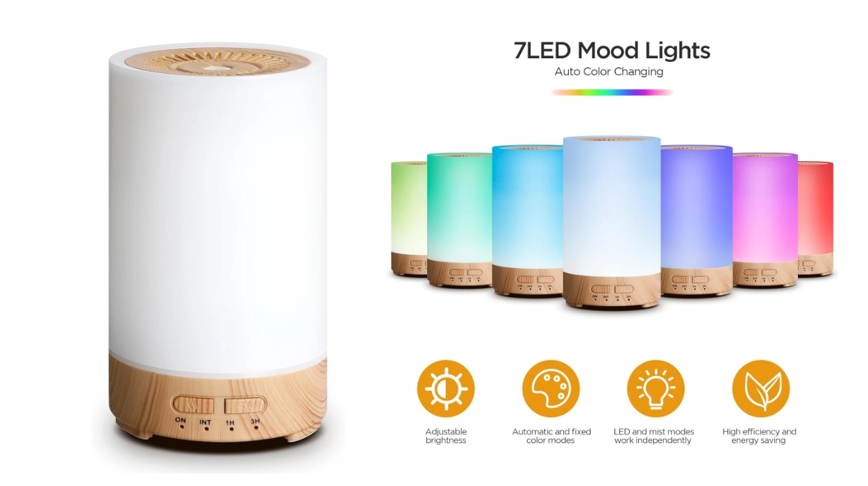 Chollo Humidificador difusor de aceites esenciales Romon de 150 ml por sólo 15,42€ (27% de descuento)