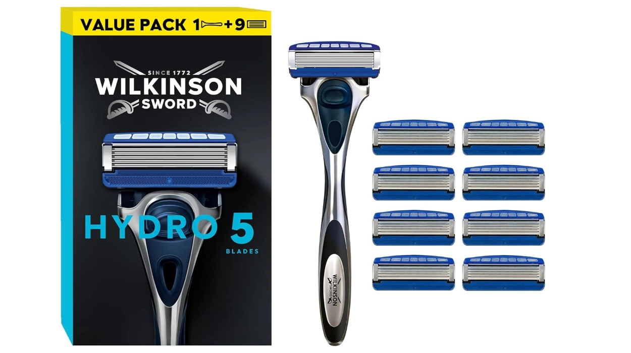 Chollazo Maquinilla de afeitar Wilkinson Hydro 5 con 5 hojas y 9 recambios por sólo 17,15€ ¡46% de descuento!