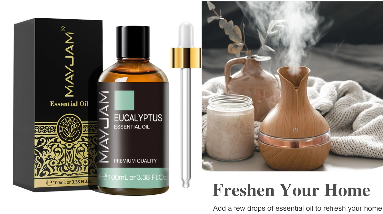 Chollo Aceite esencial de eucalipto Mayjam de 100 ml para difusor o humidificador por sólo 7,21€ (-44%)