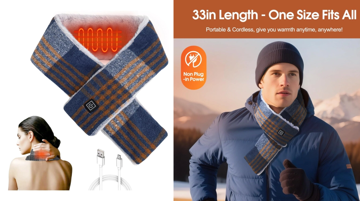 Esta bufanda térmica recargable con calentamiento rápido es un invento genial para reírte del frío por menos de 9 euretes
