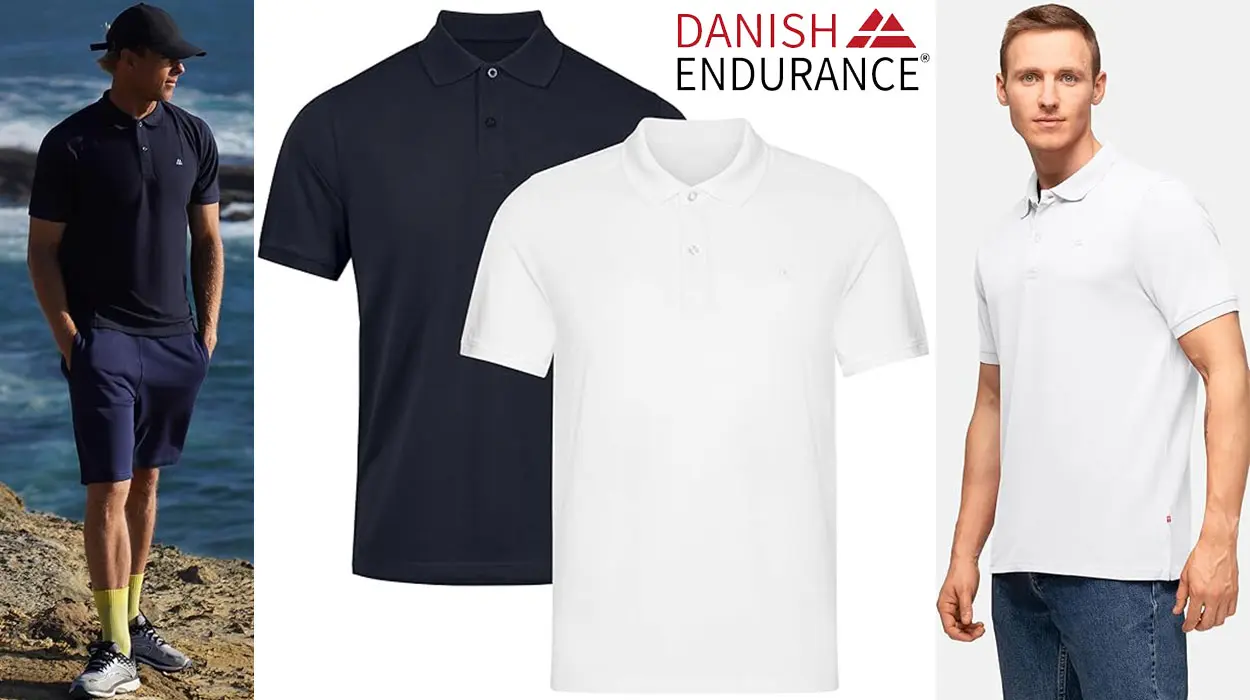 Chollo Pack de 2 polos Danish Endurance de algodón orgánico para hombre por sólo 28,95€ con envío gratis (-25%)