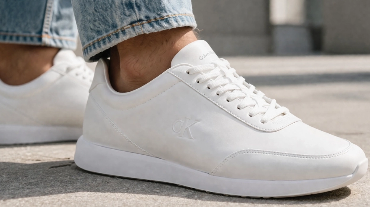 Chollo Sneakers Calvin Klein runner de piel para hombre por sólo 54€ con envío gratis (51% de descuento)