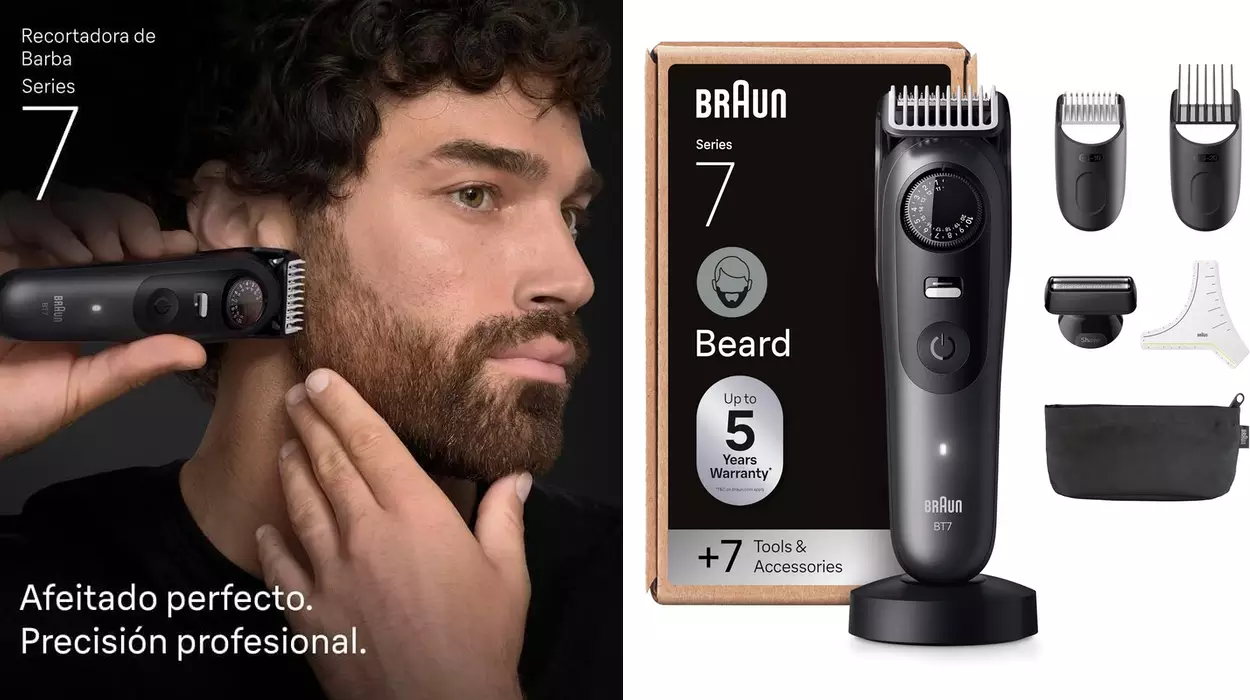Chollo Recortadora de barba y pelo Braun Series 7 por sólo 59,99€ con envío gratis (37% de descuento)
